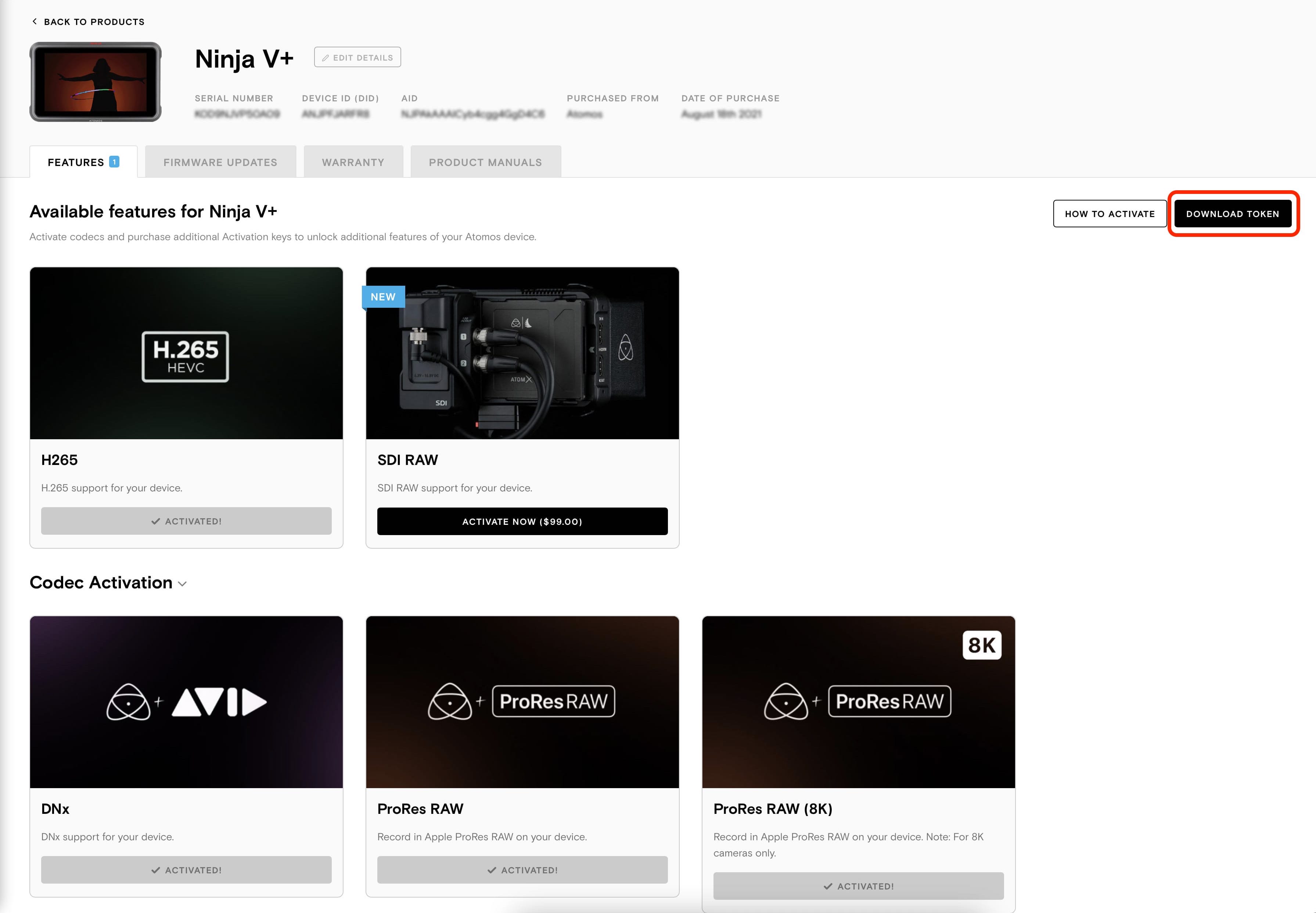 My Atomos Feature & Codec Activation Guide – Support - Atomos